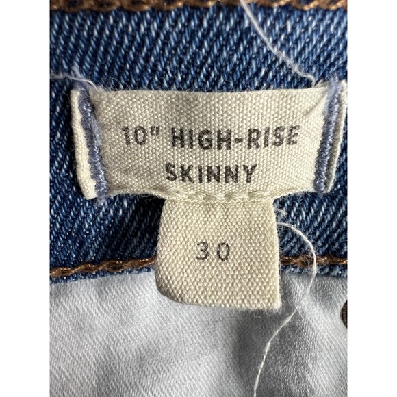 Madewell 10" High-Rise Skinny Jeans in Ainsworth Wash Raw-Hem Edition Women's 30 - Picture 5 of 12